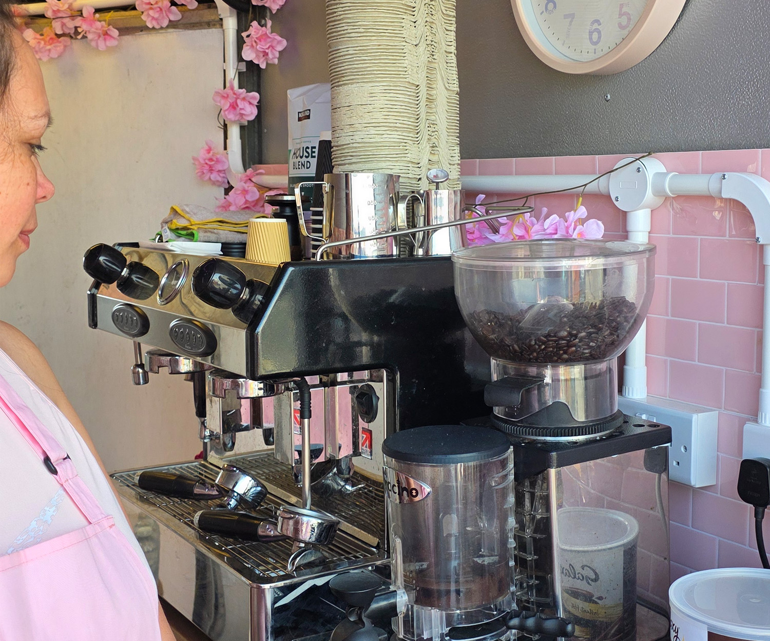 Coffee trailer setup